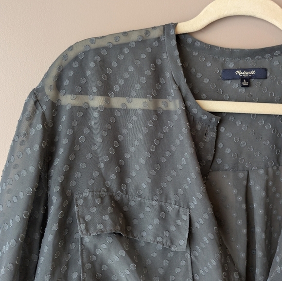 Madewell Blouse L Gray - Picture 3 of 14